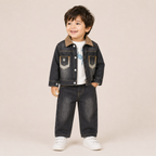 Boys Denim Jacket & Jeans 3 Piece Set