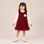 Girls Winter Dress with High Neck Top