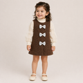 Girls Brown Winter Dress with High Neck Top