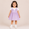 Girls Lavender Pinafore Dress with White T-Shirt