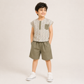Boys Printed Cotton Shirt & Shorts Co-Ord Set