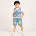 Boys Denim Waistcoat, T-Shirt & Shorts 3-Piece Set