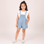 Girls Light Blue Denim Dungree