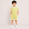 Boys Yellow Polo T-Shirt & Shorts Co-Ord Set