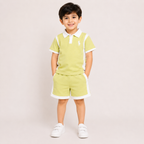 Boys Yellow Polo T-Shirt & Shorts Co-Ord Set