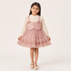 Girls Blush Pearl Dress Set