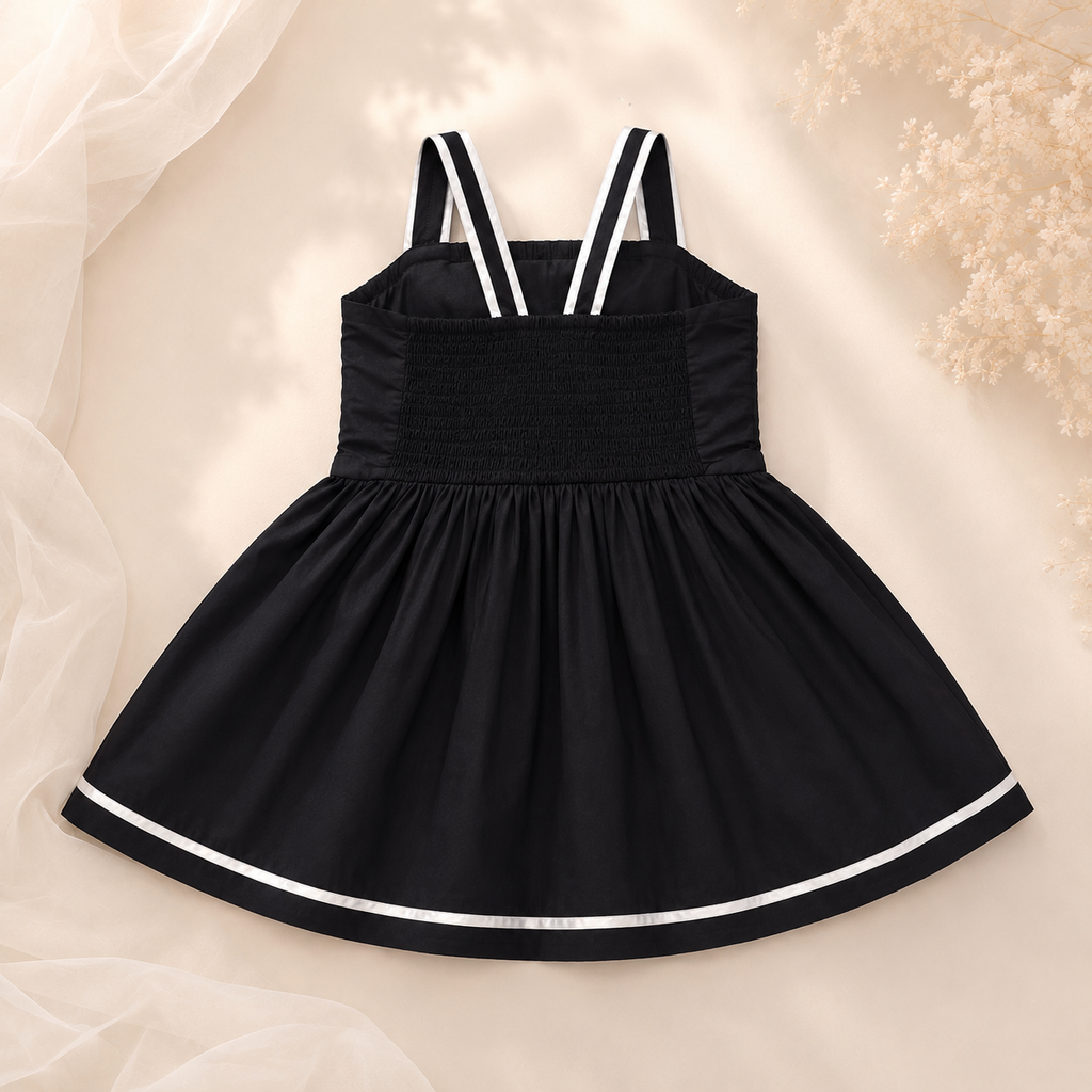 Girls Black Bow Dress