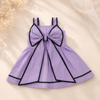 Girls Purpule Bow Dress