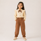 Girls Bow Shirt & Cargo Pants Set