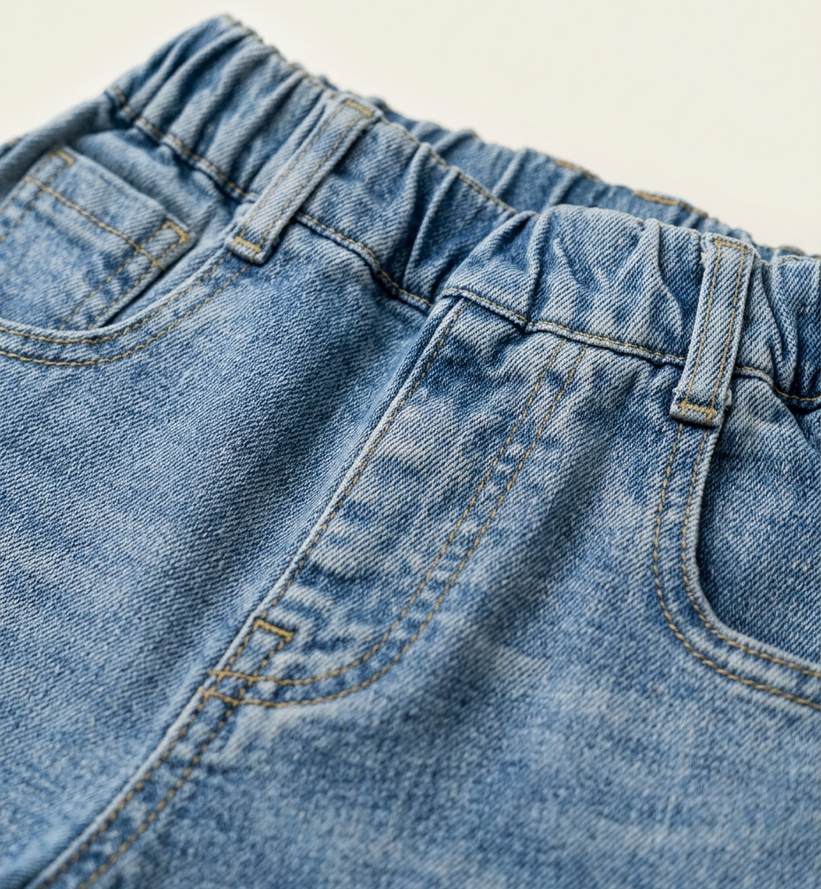 Girls Light Wash Floral Embroidered Flare Jeans