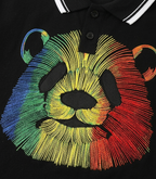 Boys Black Bear Print Polo T-Shirt & Brown Shorts