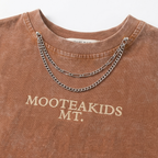 Kids Brown Acid Wash T-Shirt & Shorts