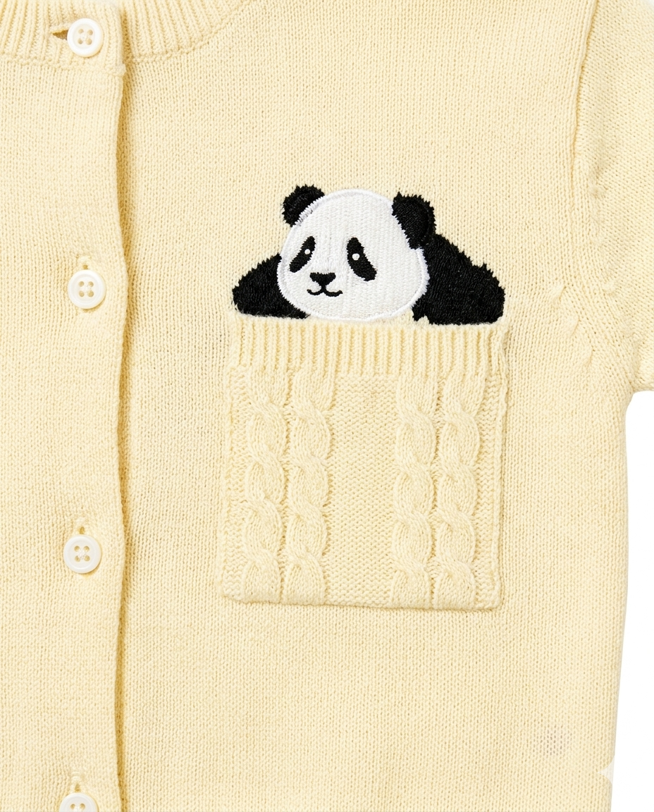 Boys Cream Knit Cardigan & Pant Co-ord Set