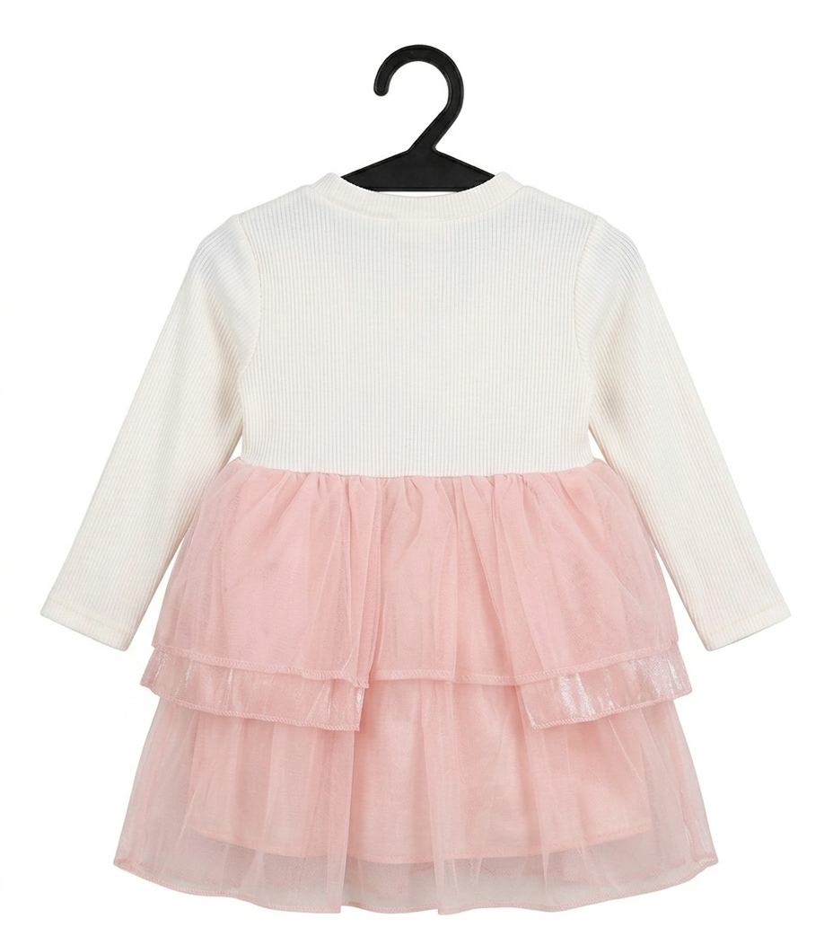 Girls Pink Layered Party Dress