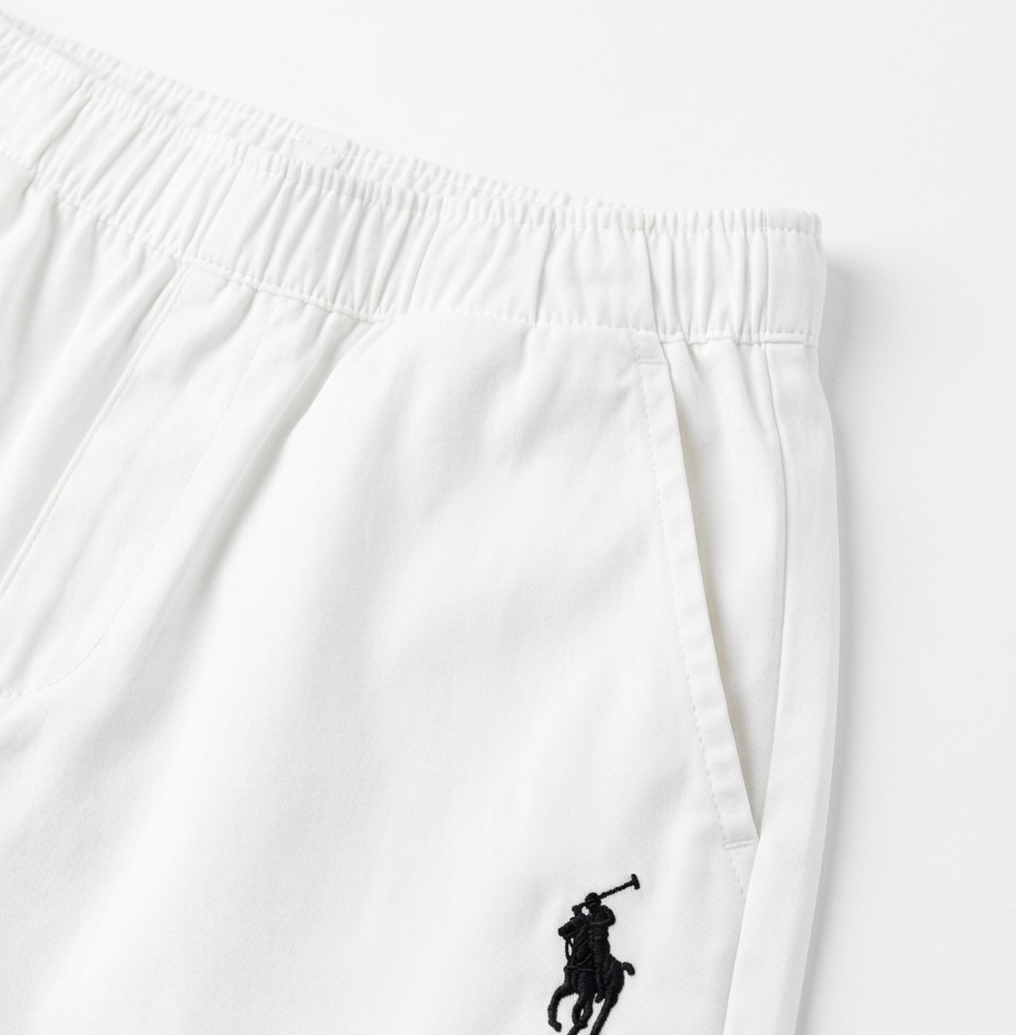 Boys White Striped Polo T-Shirt & Shorts Co-Ord Set