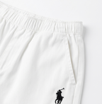 Boys White Striped Polo T-Shirt & Shorts Co-Ord Set