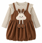 Girls Bunny Pinafore Dress