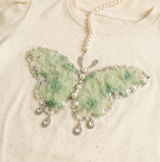 Girls White Butterfly T Shirts and Shorts