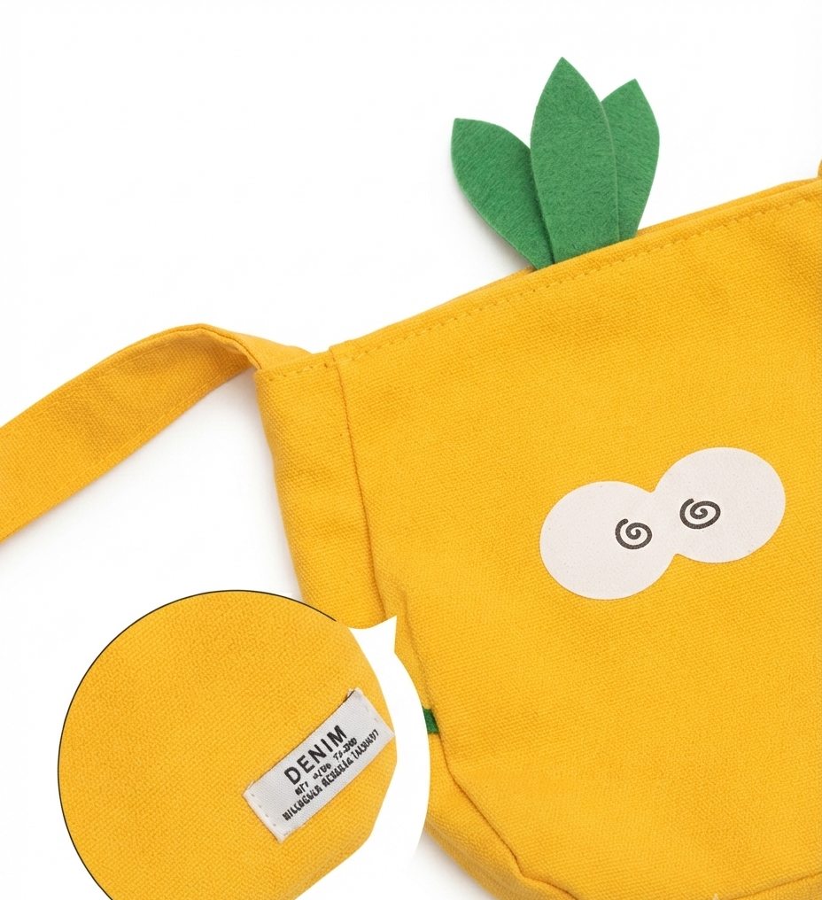 Boys Pear Print T-Shirt & Shorts Set with Matching Sling Bag