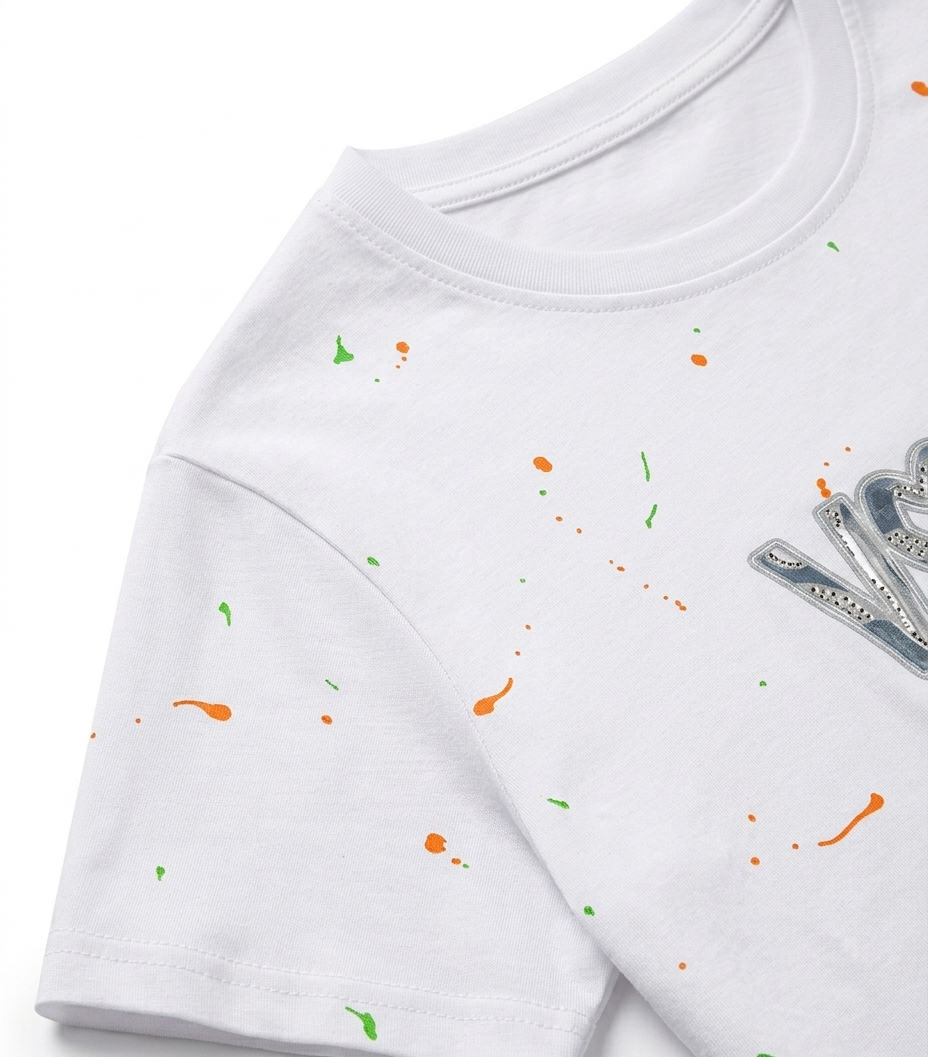 Girls White Vogue Graphic Cotton T-Shirt