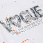 Girls White Vogue Graphic Cotton T-Shirt