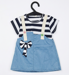Girls Blue Denim Pinafore Dress