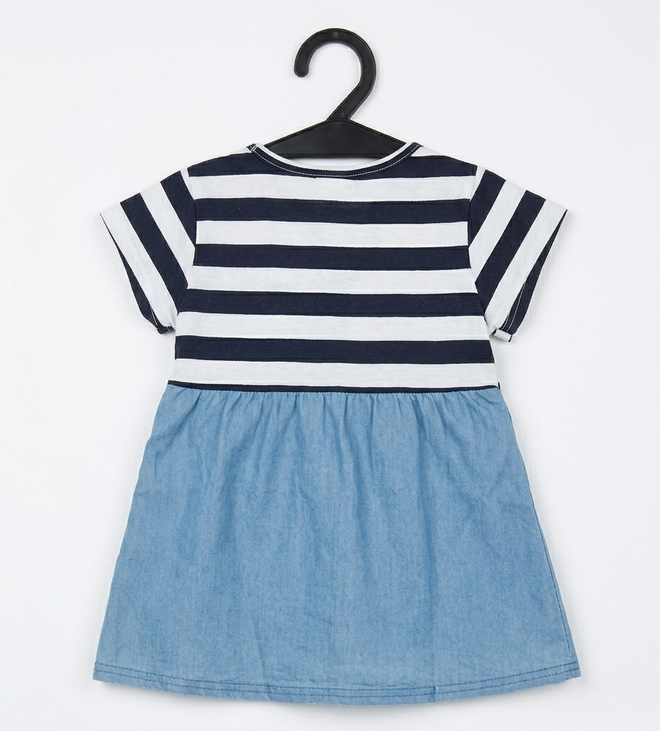 Girls Blue Denim Pinafore Dress