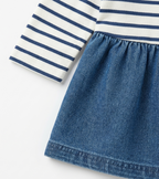 Girls Blue Denim Pinafore Dress