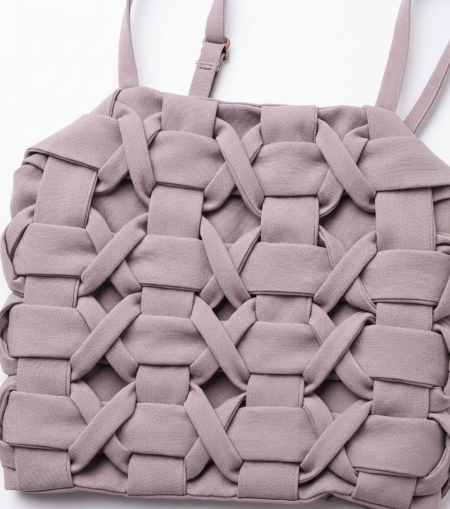 Girls Lilac Woven Crop Top with Wide Leg Pants Co-Ord Set