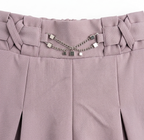 Girls Lilac Woven Crop Top with Wide Leg Pants Co-Ord Set