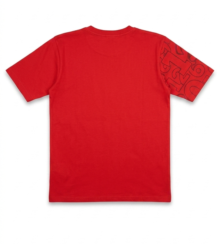 Boys Red 123 Graphic Printed Cotton T-Shirt