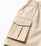 Boys Beige 3-Piece Cargo Shorts Set