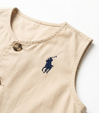 Boys Beige 3-Piece Cargo Shorts Set