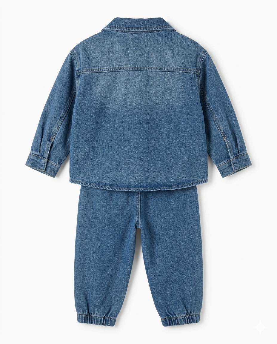 Boys Denim Jacket & Jogger Pant Co-Ord Set