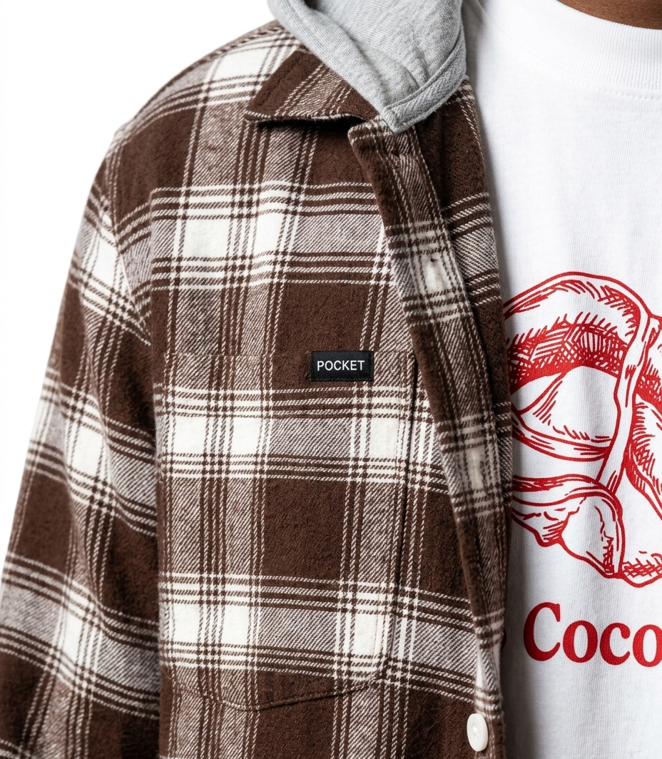 Boys Hooded Checked Shirt, Graphic T-Shirt & Jeans 3-Piece Set