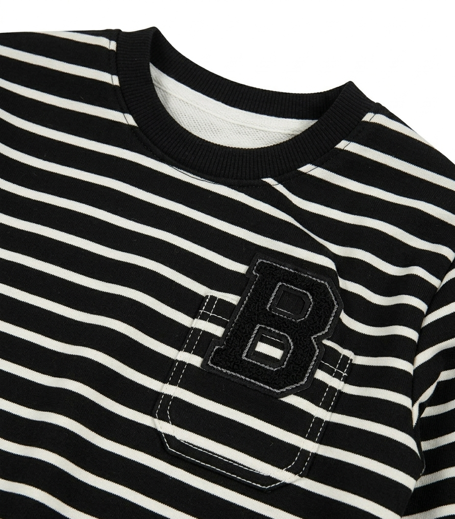 Boys Striped Sweatshirt & Denim Jeans Set