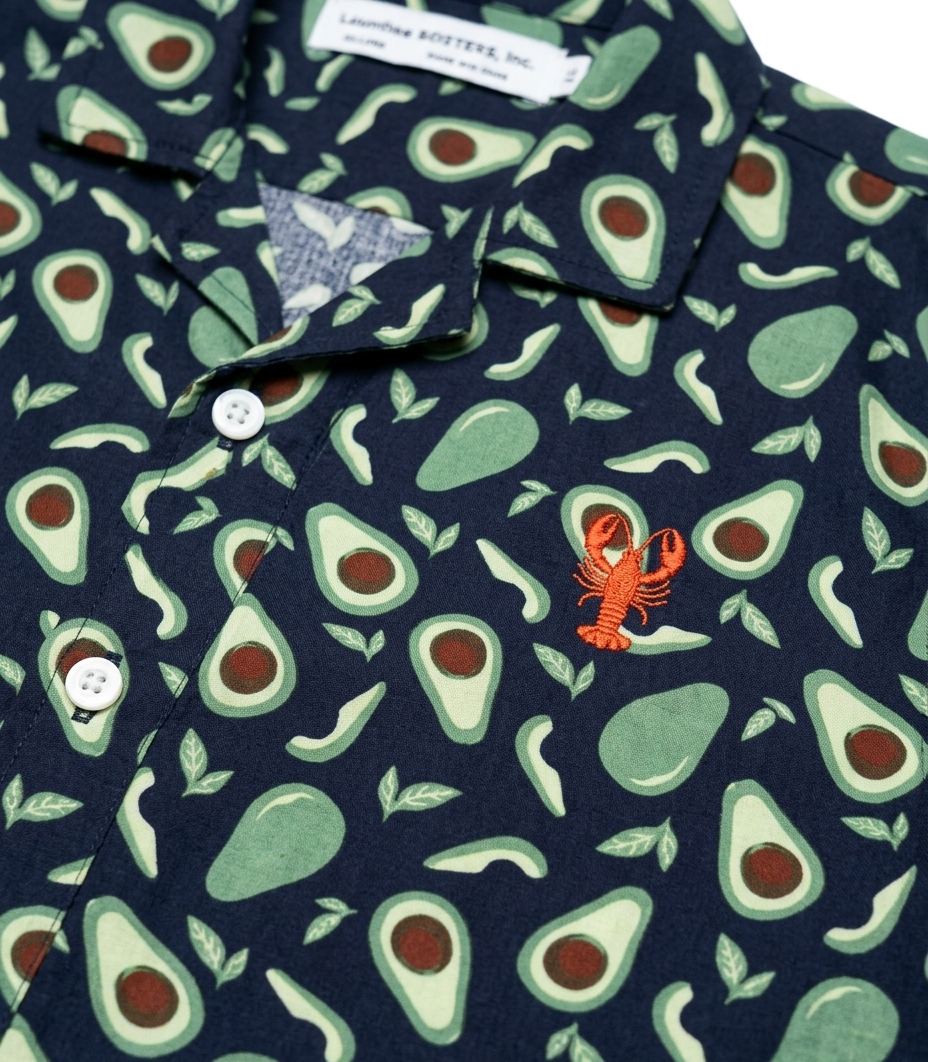 Boys Navy Blue Avocado Print Co-Ord Set