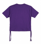 Girls Purple Graphic Crop T-Shirt