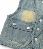 Boys Denim Waistcoat, T-Shirt & Shorts 3-Piece Set