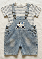 Boys Light Blue Dungree