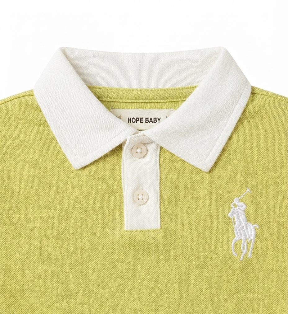 Boys Yellow Polo T-Shirt & Shorts Co-Ord Set