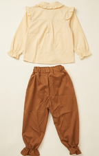 Girls Bow Shirt & Cargo Pants Set
