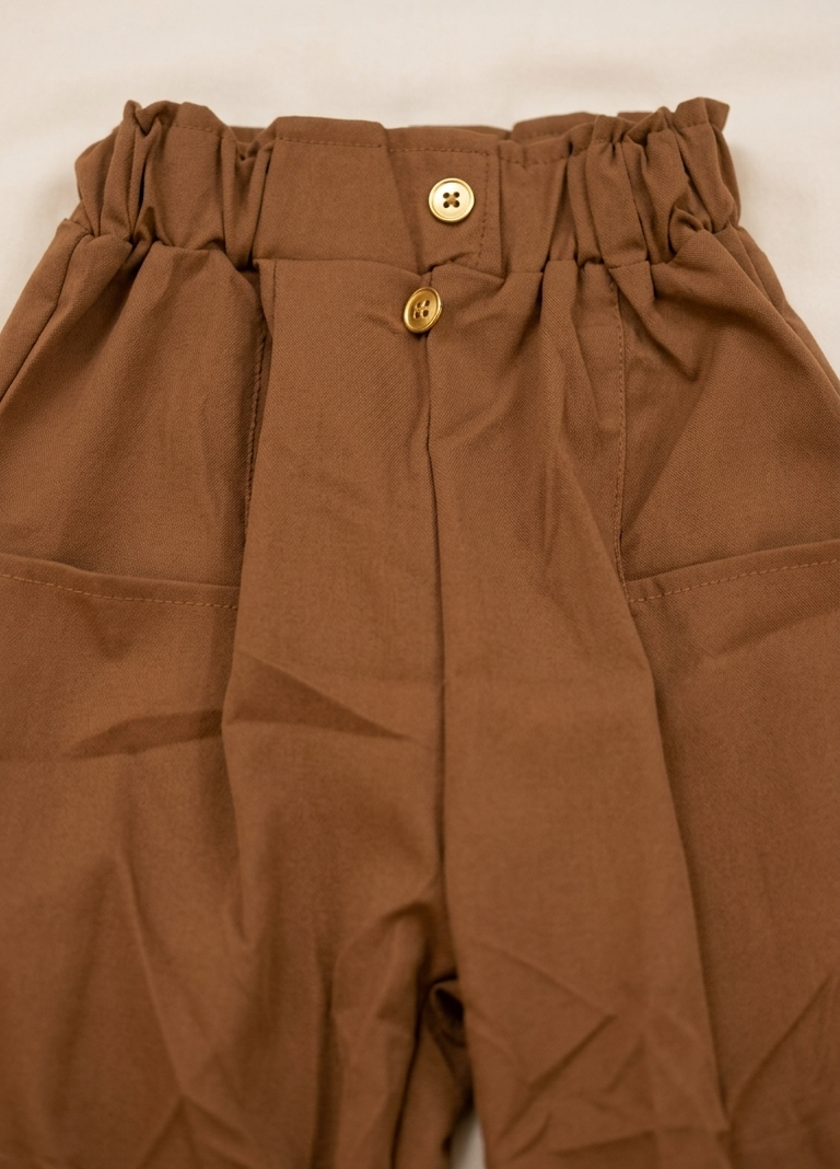 Girls Bow Shirt & Cargo Pants Set