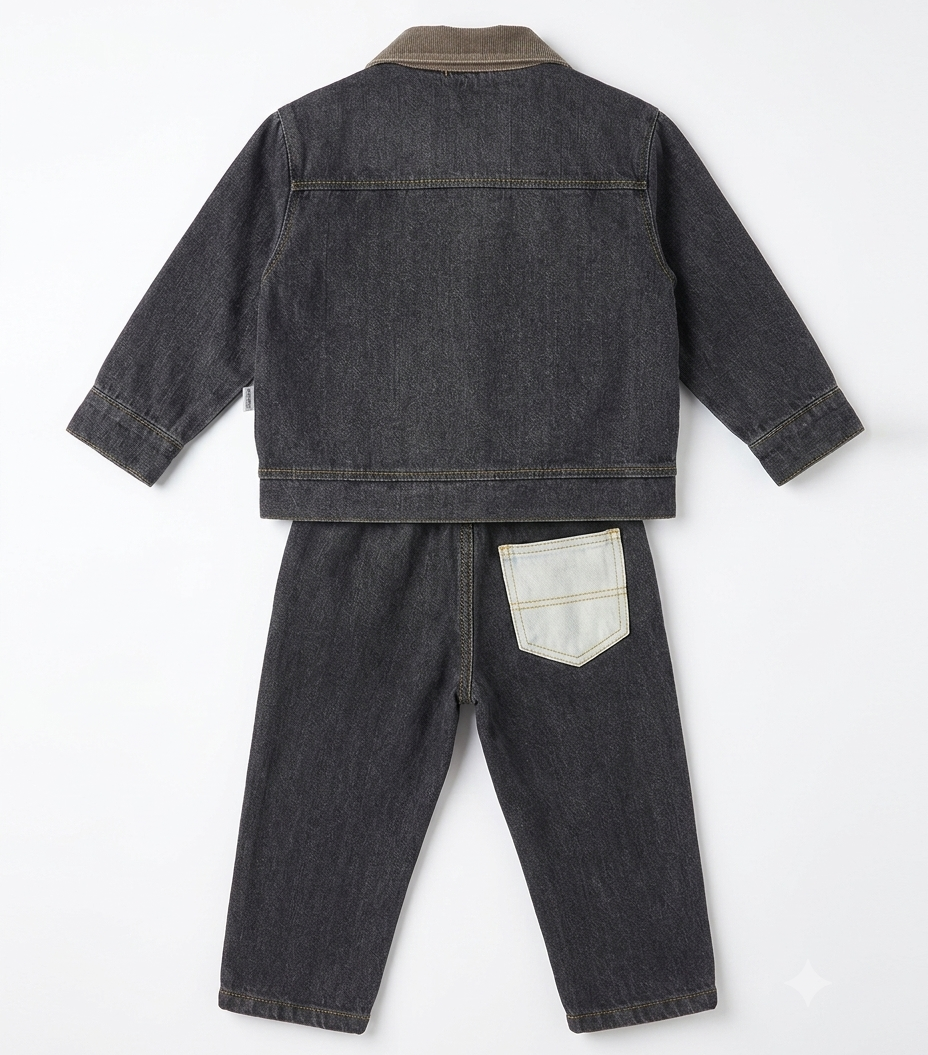 Boys Denim Jacket & Jeans 3 Piece Set