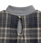 Girls Grey Check Dress with High Neck Top