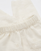 Girls White Embroidered Cotton Co-Ord Set