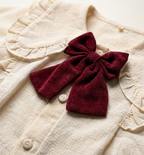 Girls Red Bow Shirt & Cargo Pants Set