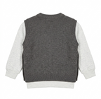 Boys Grey Star Print Sweater Vest with Full Sleeve T-Shirt