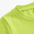 Girls Neon Green Butterfly Print Crop T-Shirt