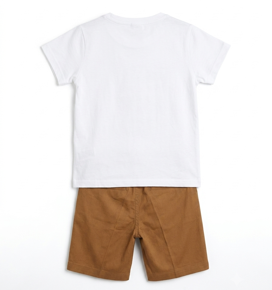 Boys Formal Waistcoat, T-Shirt & Shorts 3-Piece Set